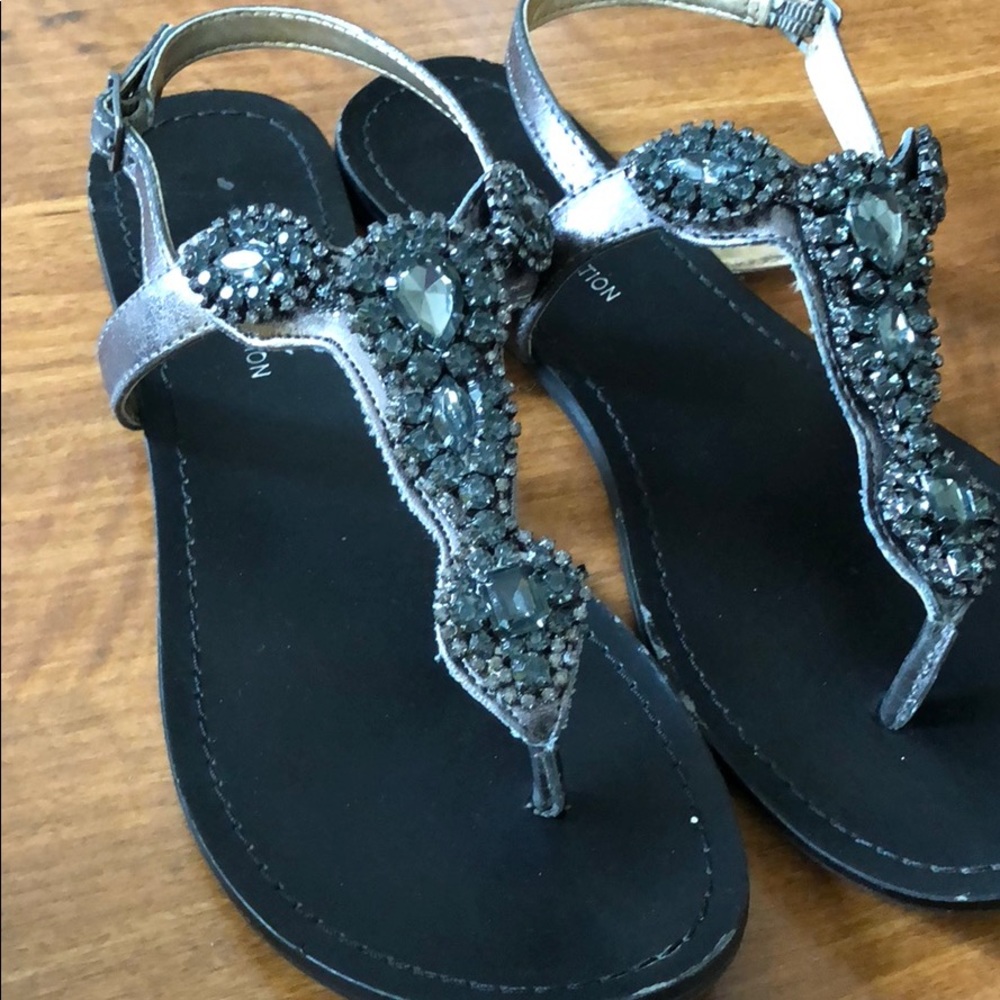 bcbg rhinestone sandals